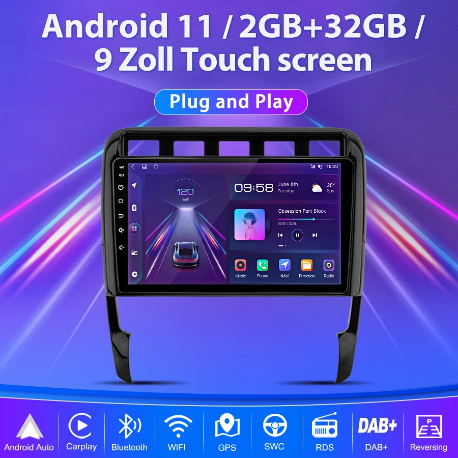 FOR PORSCHE CAYENNE 2002-2010 ANDROID 13 64GB CAR GPS RADIO STEREO APPLE CARPLAY - Bild 3 von 4