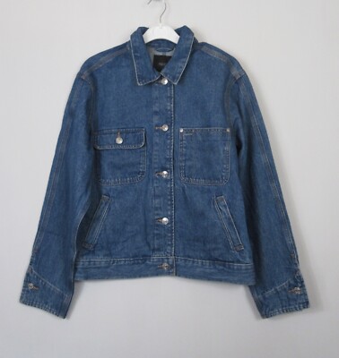 Next Damen Denim blau Baumwolle Worker Jacke Größe 6-16 UVP £48