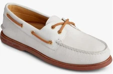 Sperry Men's Gold Authentic Original 2-Eye Boat Shoe White STS22140 US 7.5 EU 40