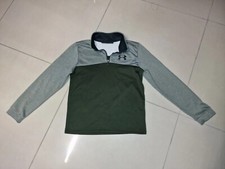 Boys Under Armour BaseLayer ColdGear YLG/JG/G Top. BNWOT. Quality Grey/Green Top