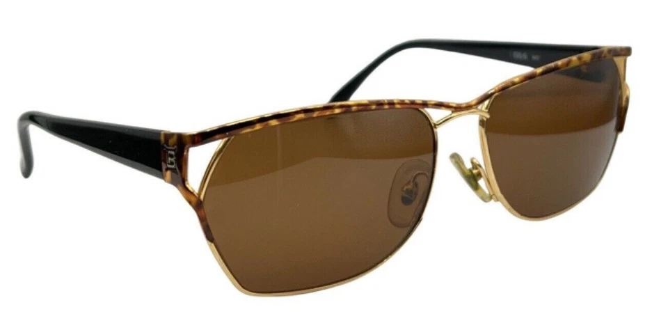 Gafas de sol vintage Laura Biagotti 635/S marrón dorado ovaladas Italia con lentes nuevas Foto 2 de 4