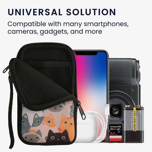 Funda de neopreno con cremallera para móvil L - 6,5" - Imagen 4 de 8