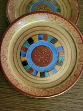 Unterteller Maruku Japan 1000 Buddhas 50er Jahre Fine China Porzellan 13cm 2 X