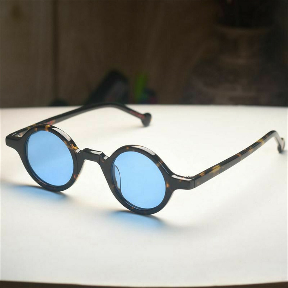 Vintage Sunglasses Tortoise Small Round Hand Made Acetate Reading
