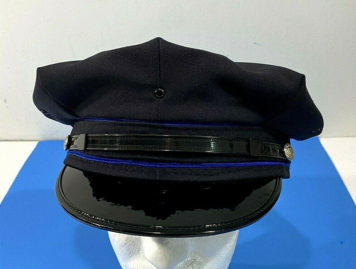 NEW HANKIN BROS. CAP CO. ADJUSTABLE 8 POINT DRESS HAT NAVY SMALL 6