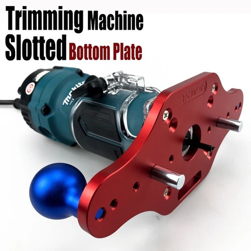 Wood Router Base Woodworking Trimming Machine Slotted Bottom Plate Bakelite - Picture 5 of 11
