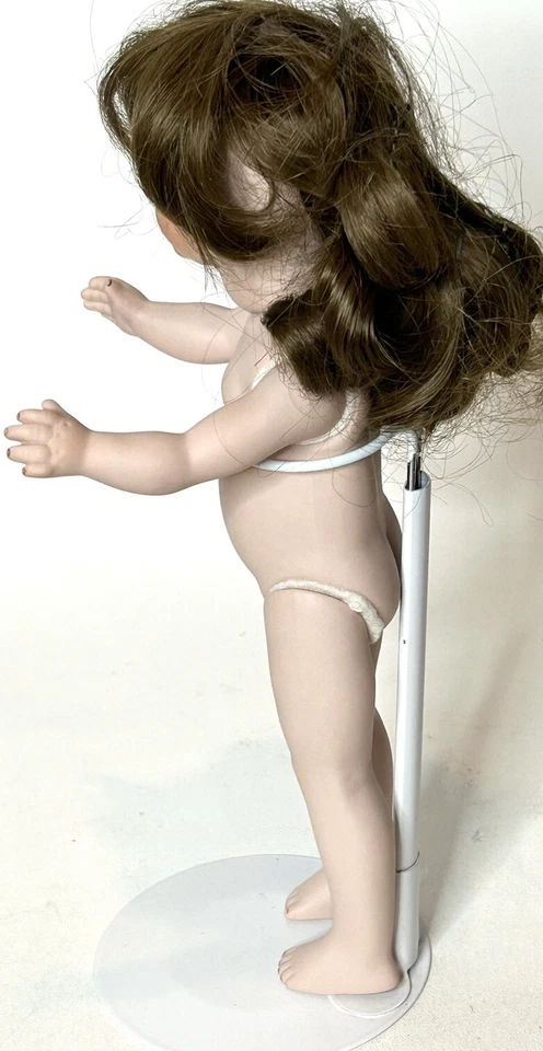 SFBJ PARIS Marked PORCELAIN DOLL Beautiful Brown Hair With Blue Eyes 12” - Image 3 of 4