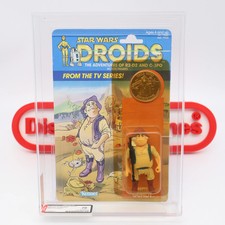 UNCLE GUNDY  COIN  AFA GRADED 70 NEW & Sealed   Vintage Star Wars DROIDS Figure