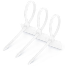 100x Kabelbinder mit Beschriftungsfeld Weiß Schwarz beschriftbar quer marker