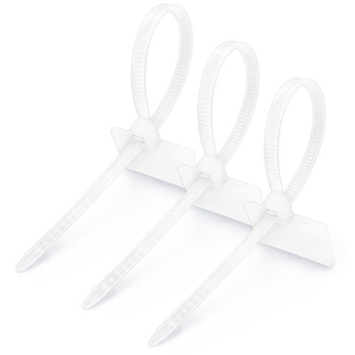 100x Kabelbinder mit Beschriftungsfeld Weiß Schwarz beschriftbar quer marker