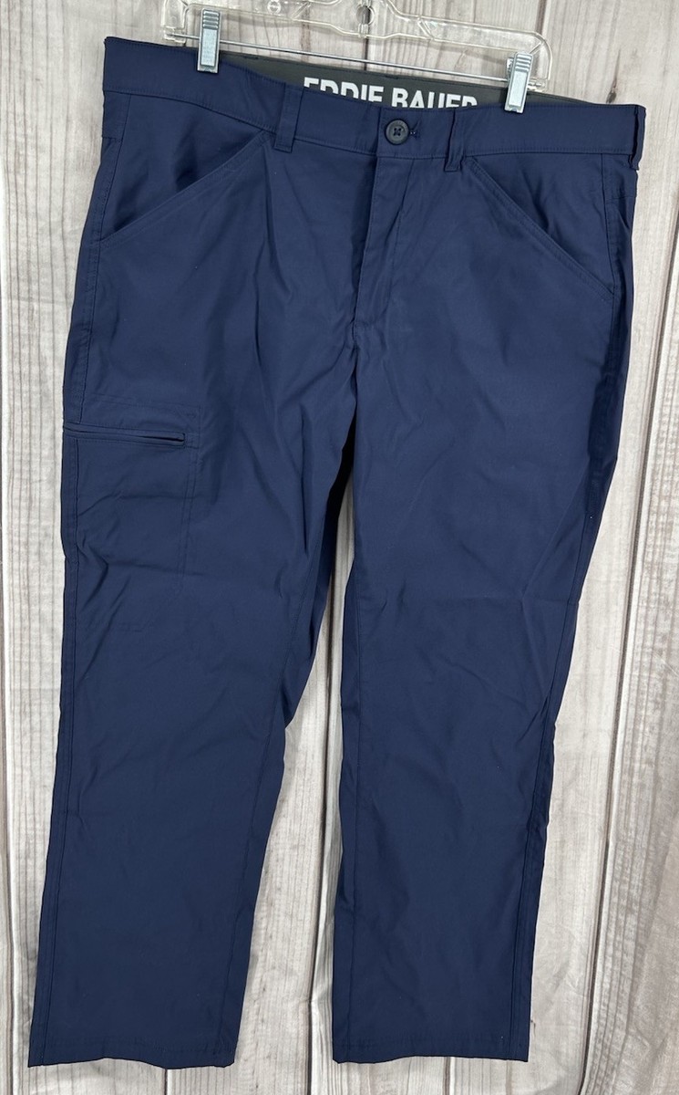 EDDIE BAUER Rainier Hiking Cargo Pocket Tech Travel Pants Navy