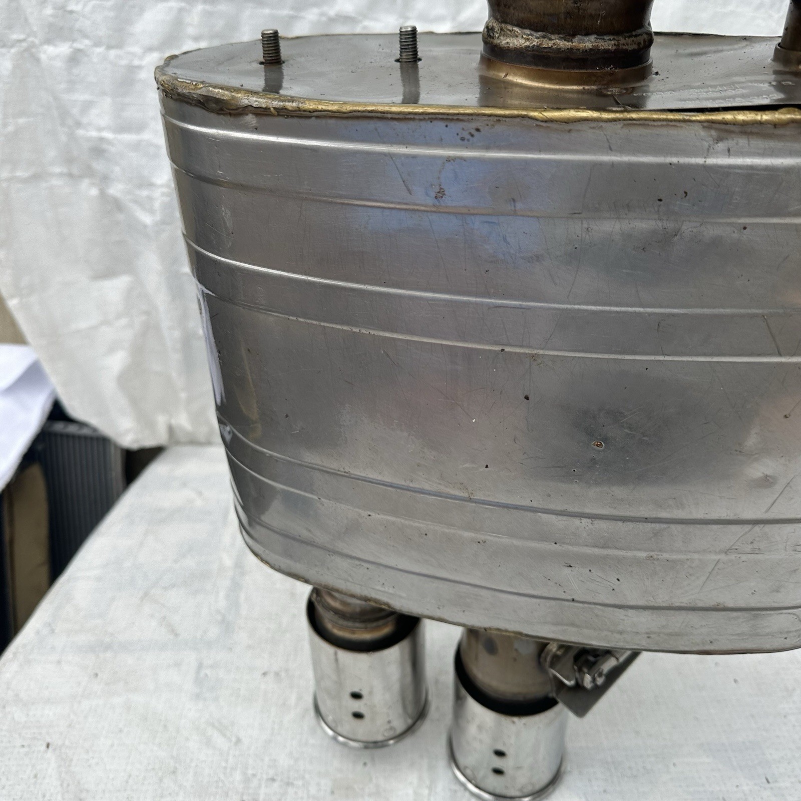 Ferrari 599 GTB Right and Left  Muffler Exhaust Silencer P/N#220194/220193 OEM
