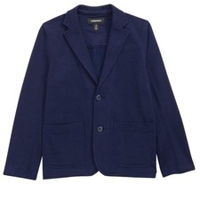 Nordstrom Kids' Knit Blazer Sports Jacket Navy Peacoat Size L 10/12 NWT