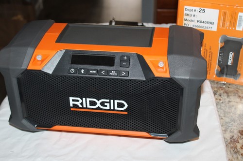 NEU RIDGID R84089B 8V Hybrid Baustellenradio mit Bluetooth Technologie - Schwarz - Bild 22 von 24
