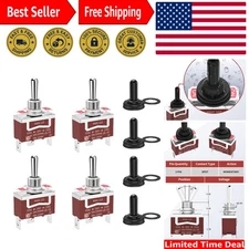 12V Marine Toggle Switch Set - Waterproof SPDT with 30A Rating, 4pcs Included