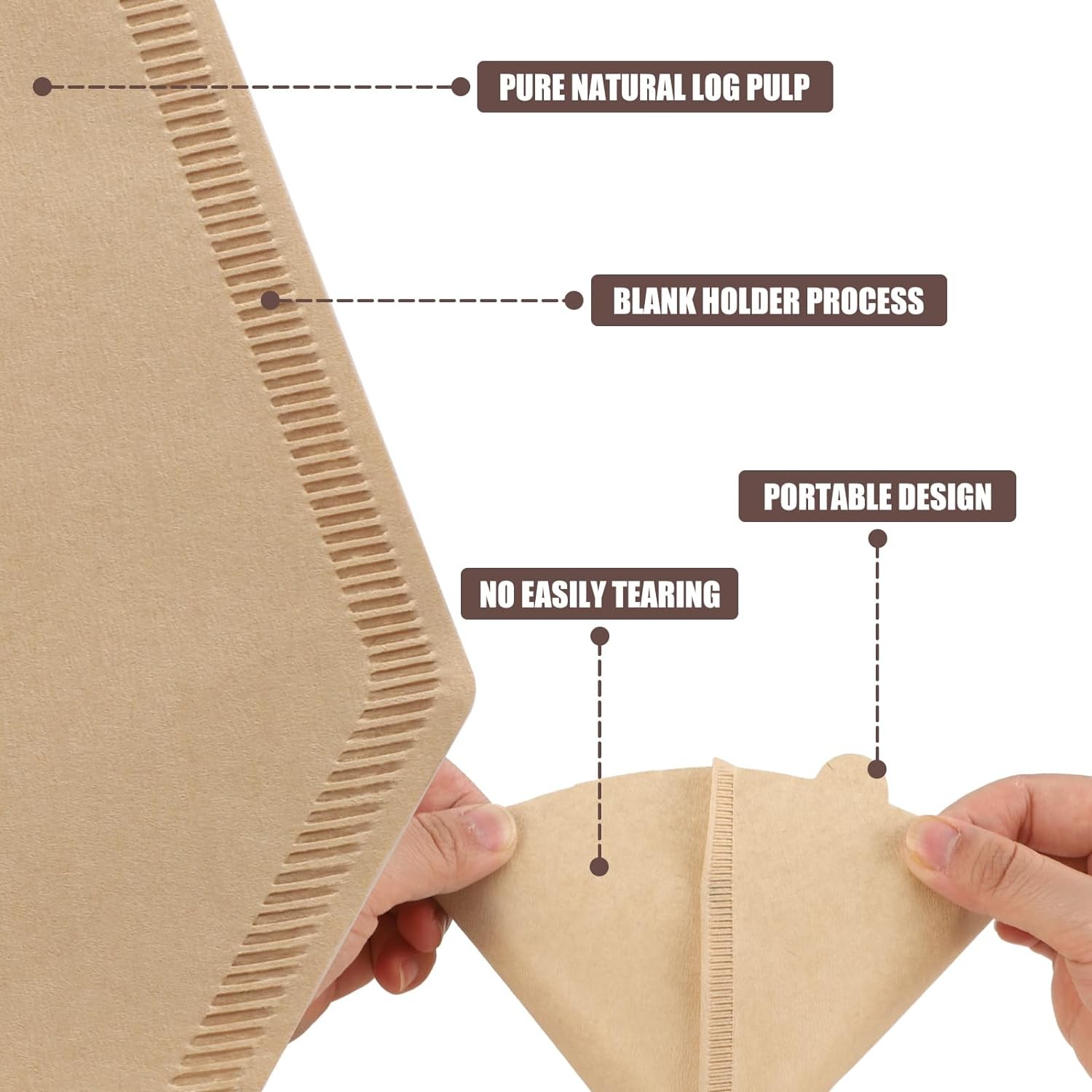 200 Count Coffee Filter #2, 2 Filters Cone Unbleached Disposable... 