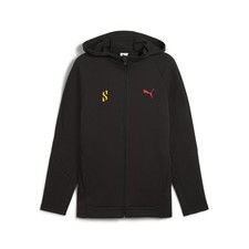 PUMA Caution Evostripe Cross Full Zip Hoodie Mens Black Casual Athletic Outerwea