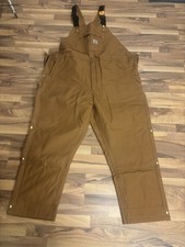 NWT CARHARTT Bib Overalls Loose Fit Firm Duck Insulated OR4393 BRN 4XL TALL