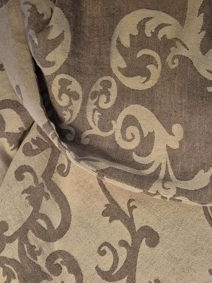  Villa King Medallion Duvet Cover 2 Shams Gray 50%Linen. 50% Cotton EUC - Image 2 of 4