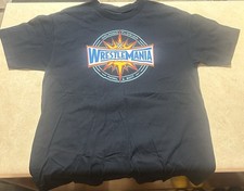 Vintage WWE Wrestlemania 33 Shirt Large Blue Orlando Florida Wrestling 4/2/2017