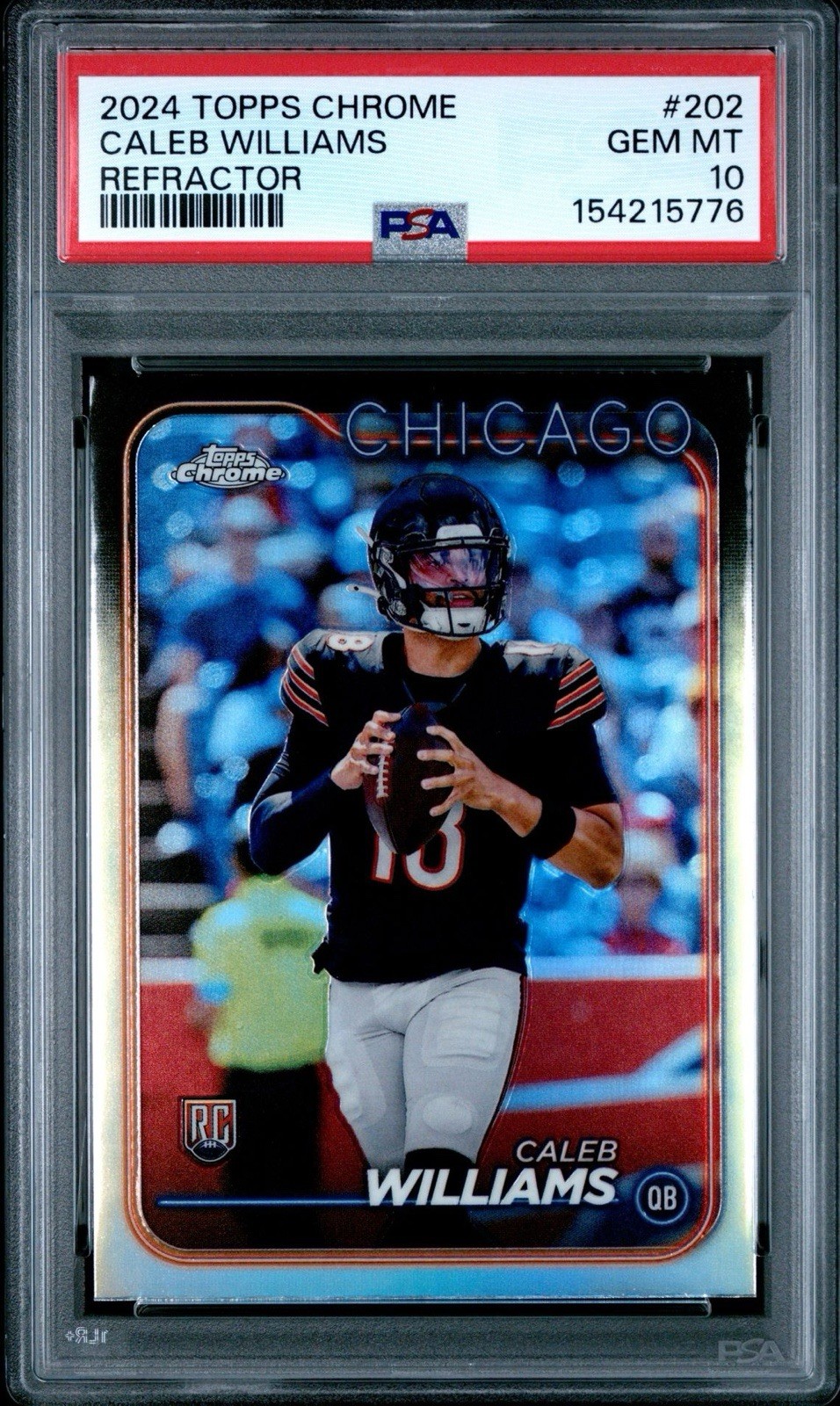 Caleb Williams Topps Chrome #202 Prizm Refractor