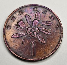 1969 Jamaica 1 One Cent - Jamaican Coin - Bronze - World Coin - Ackee Fruit