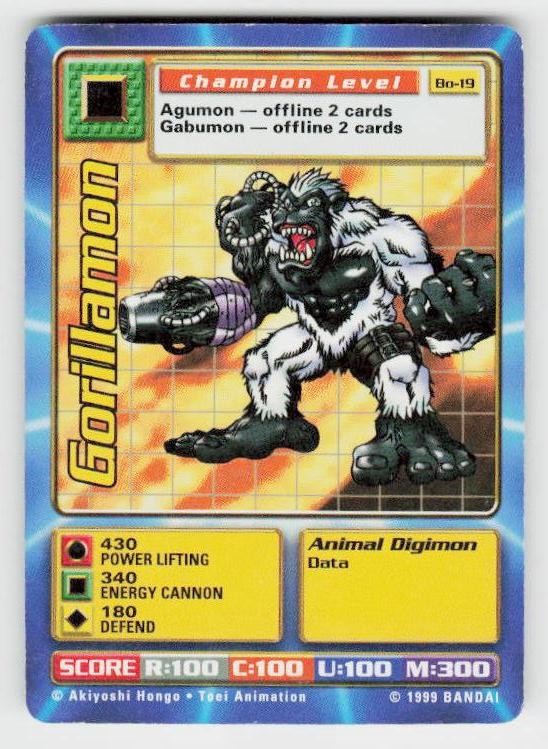 1999 Digimon TCG #Bo-19 Gorillamon