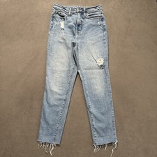 Old Navy Jeans Womens 4 Blue Denim High Rise O.G. Straight Secret Smooth Pockets