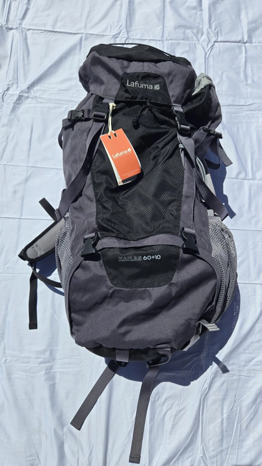Lafuma Kailas 60+10 Gray Evo System Built In Rainfly Back Pack