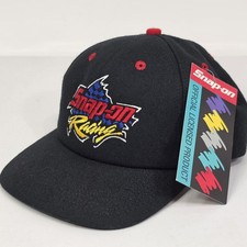 Vintage Snap-On Racing Snapback Hat Cap Black Made In USA K-Products NOS NWT