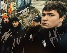 KNOCKED LOOSE FULL BAND SIGNED 8x10 PHOTO BRYAN GARRIS AUTOGRAPH AUTHENTIC COA