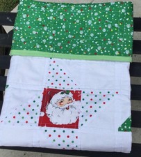 Holiday Quilt. Christmas Quilt. Santa Quilt. Holiday Colors Quilt. Size 38X49