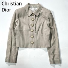 Christian Dior Tailored Jacket Size 9 Cropped Length Gold Buttons