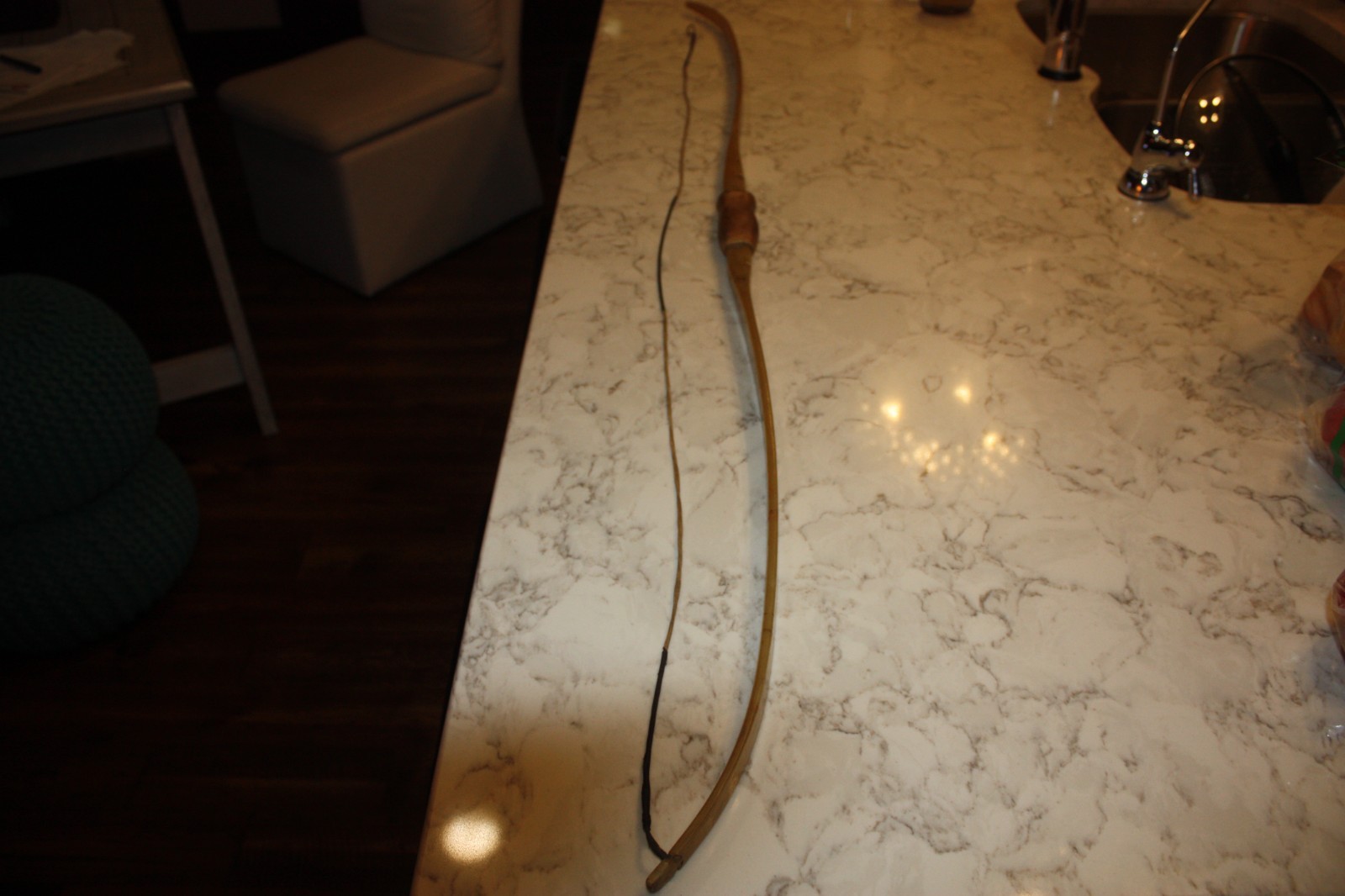 Vintage Paul Bunyan 800 Longbow 45- 50# -28inch Draw Archery Bow Leather Grip