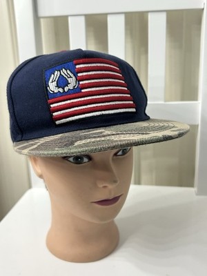Cayler and Sons Salute Flag Patch Vintage Snapback Cap Hat Camo