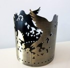 Colonial Candle Cape Cod Hummingbirds Candle Jar Holder Antique  Finish  4" — photo 4