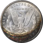 1883-CC Morgan Silver Dollar NGC MS63 Rainbow Toning Strong Strike