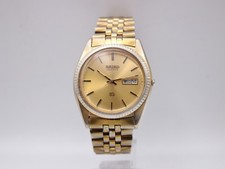 Seiko 5Y23-8A60 vintage gold tone quartz day-date watch, jubilee bracelet, 1980s