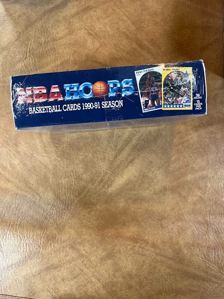 1990-91 NBA Hoops Series 1 Box 36 Packs Factory Sealed Jordan Menendez Brothers - Image 3 of 4