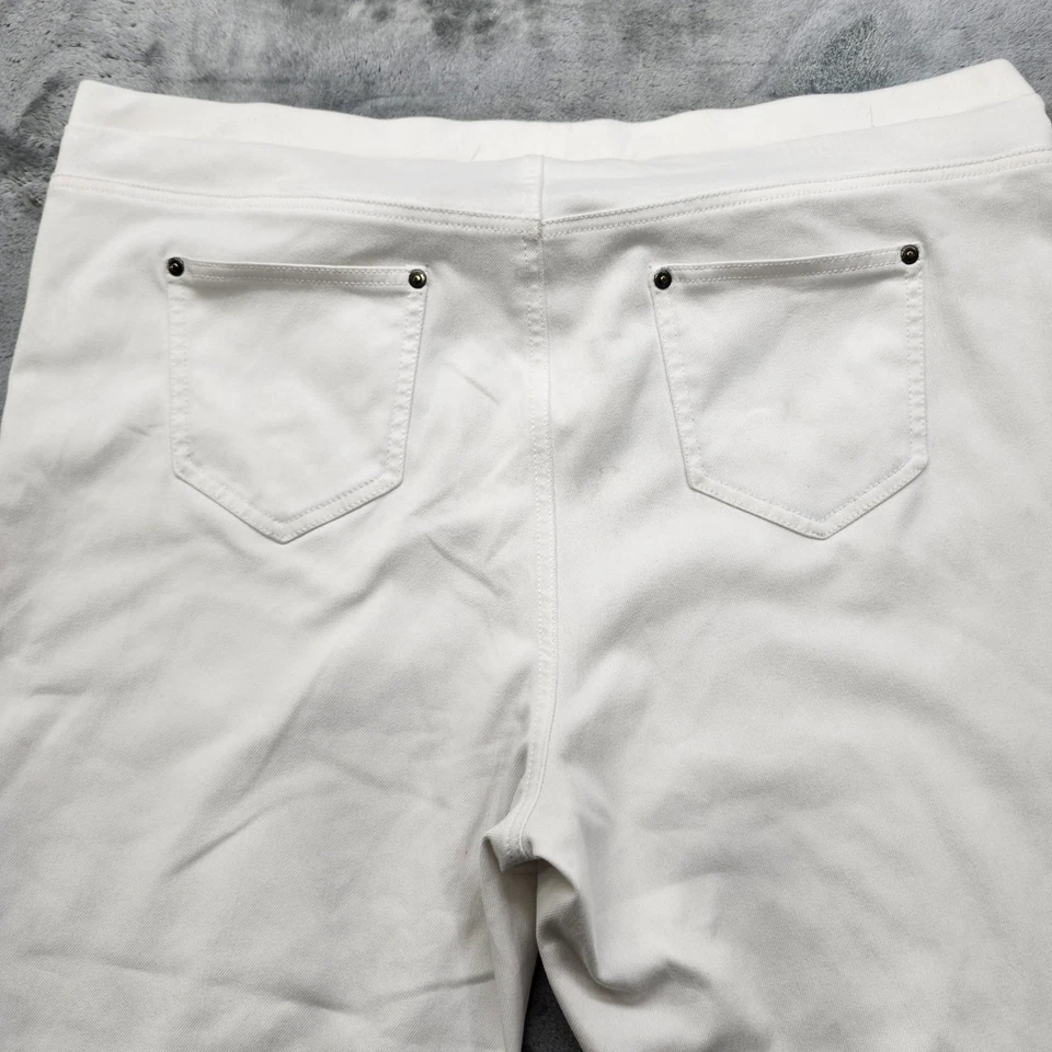 Pantalones de mezclilla Style&Co para mujer 3X blancos cortos capri elásticos jegging informales Foto 3 de 4