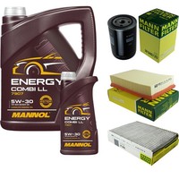 Mann Inspektionspaket 6L Mannol Energy 5W-30 FüR VW Polo Variant 1.7 SDI 1.9 64
