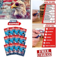 Professional Grade Super Glue Liquid 12 Pack - 0.14 fl oz Tubes, Quick and Easy