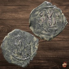 Eraclio Follis - Costantinopoli (Sear 805) moneta bizantina 31 mm @w2785