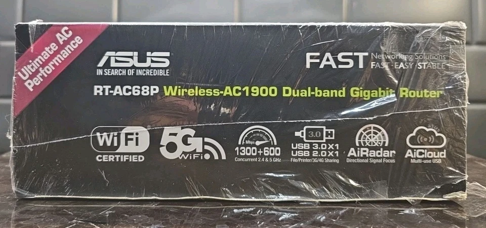 ASUS  RT-AC68P Dual-band Gigabit Router 802.11ac Wireless-AC 1900 2015 Sealed - Image 4 of 4