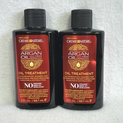 2 Creme Of Nature Argan Oil Hair Treatment 3 Oz Each Dry Damaged Hair Repair