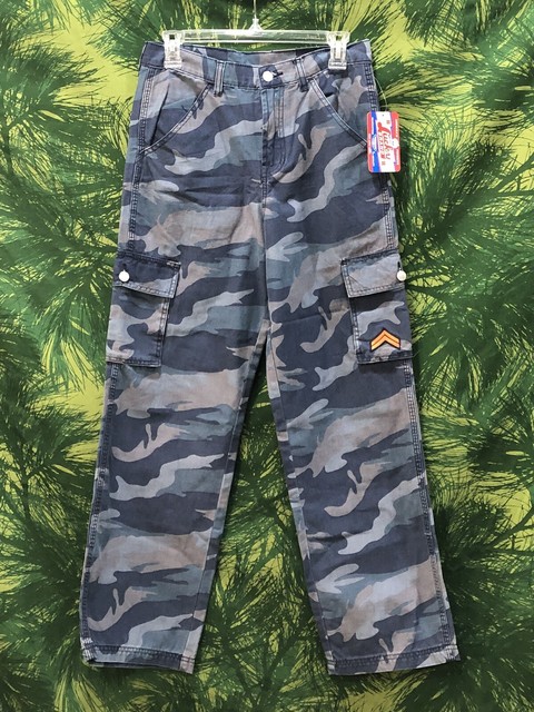 women's blue camo cargo pants