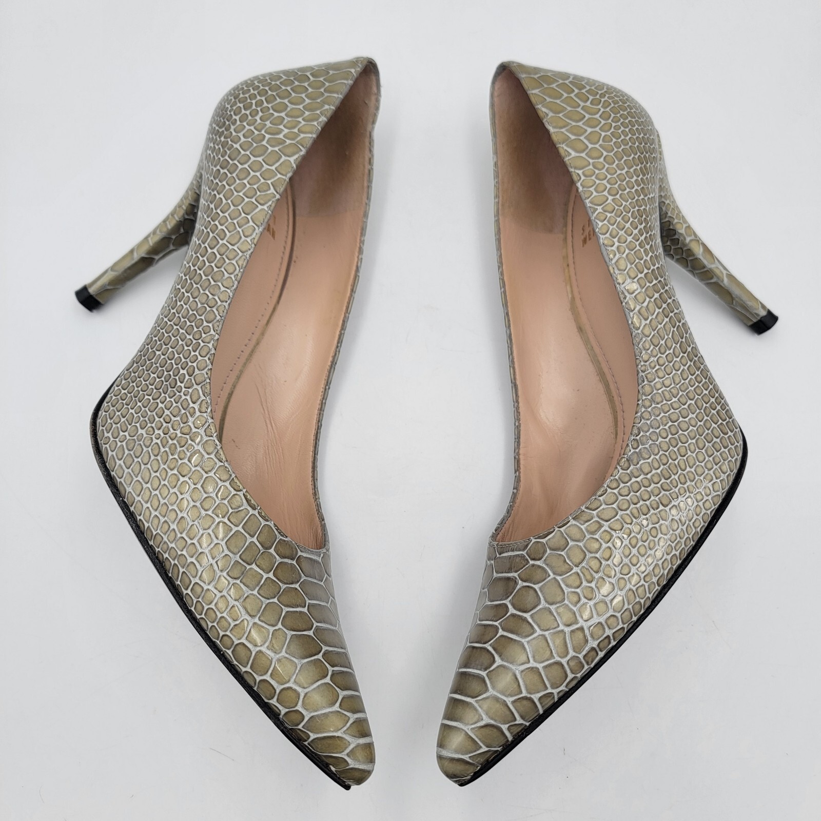 Stuart Weitzman Fever Pumps 8.5 Python Embossed P… - image 5