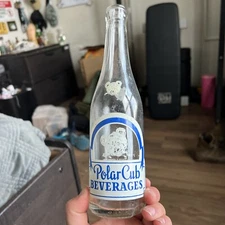 Vintage Polar Club ACL Soda Bottle Rare Base Chip 12oz Crown Top