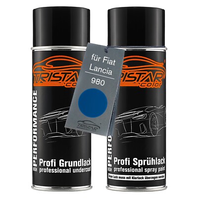 Autolack Spraydosen Set für Fiat Lancia 980 Blu Chiaro Metallic Grund Basislack
