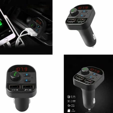 Bluetooth In-Car Wireless FM Transmitter MP3 Radio Adapter Car Kit Charge 2 USB 